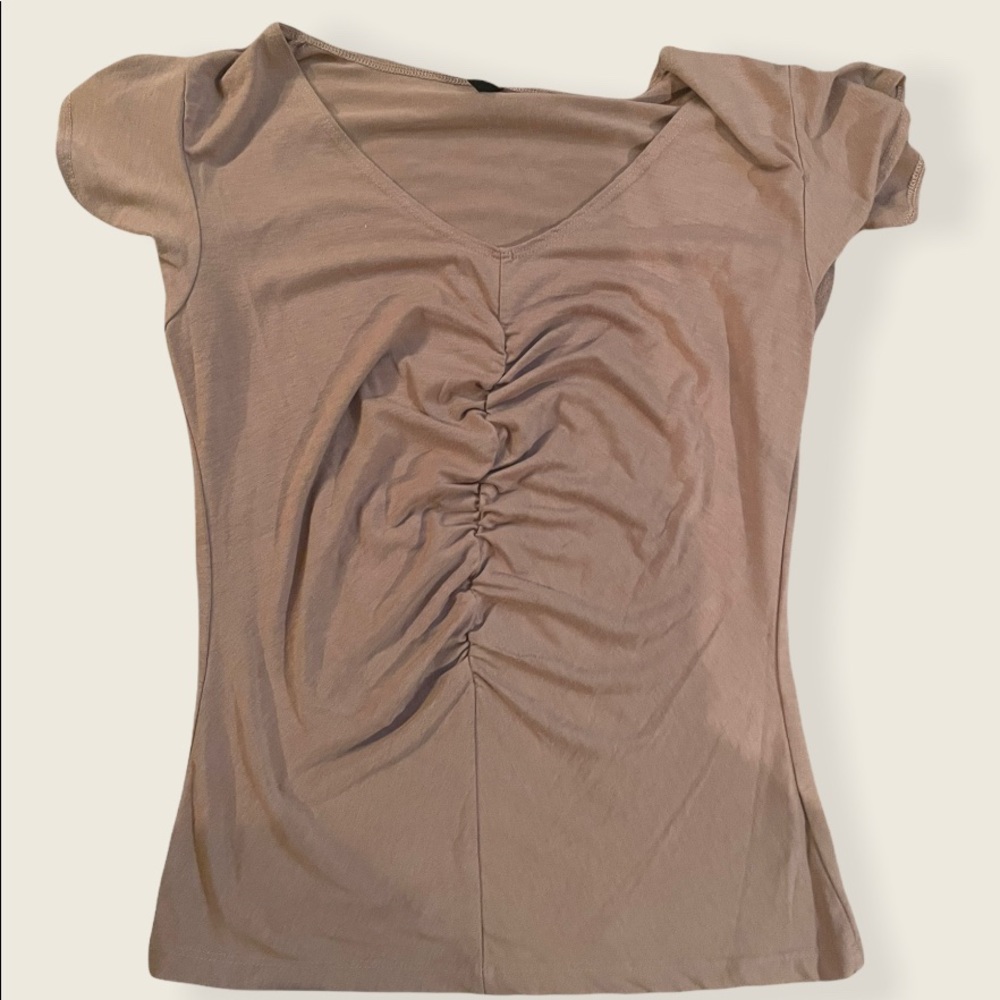 Vintage Brown Scrunched Shirt Size: Large